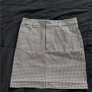 Forever 21 Black and White Gingham Pencil Skirt
